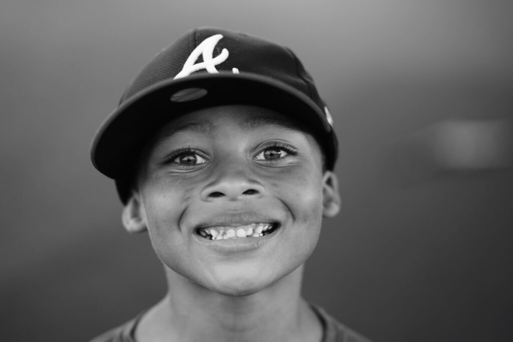 Young boy in baseball cap